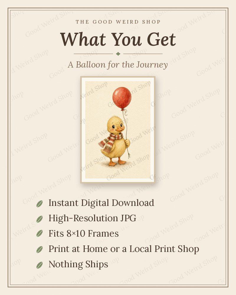 A Balloon for the Journey, what you get: 8x10 printable digital download