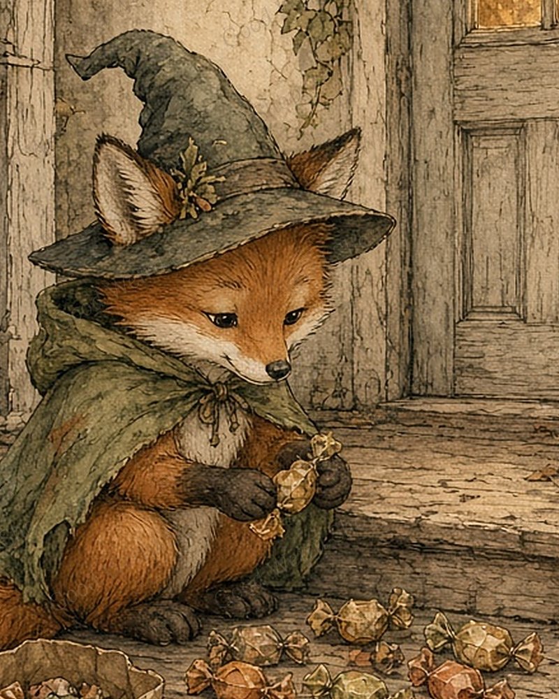 A Careful Count of Sweets, close-up detail