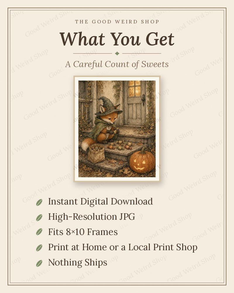 A Careful Count of Sweets, what you get: 8x10 printable digital download