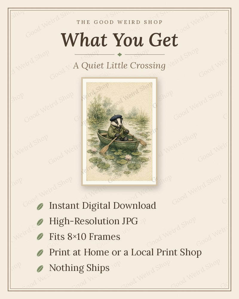 A Quiet Little Crossing, what you get: 8x10 printable digital download
