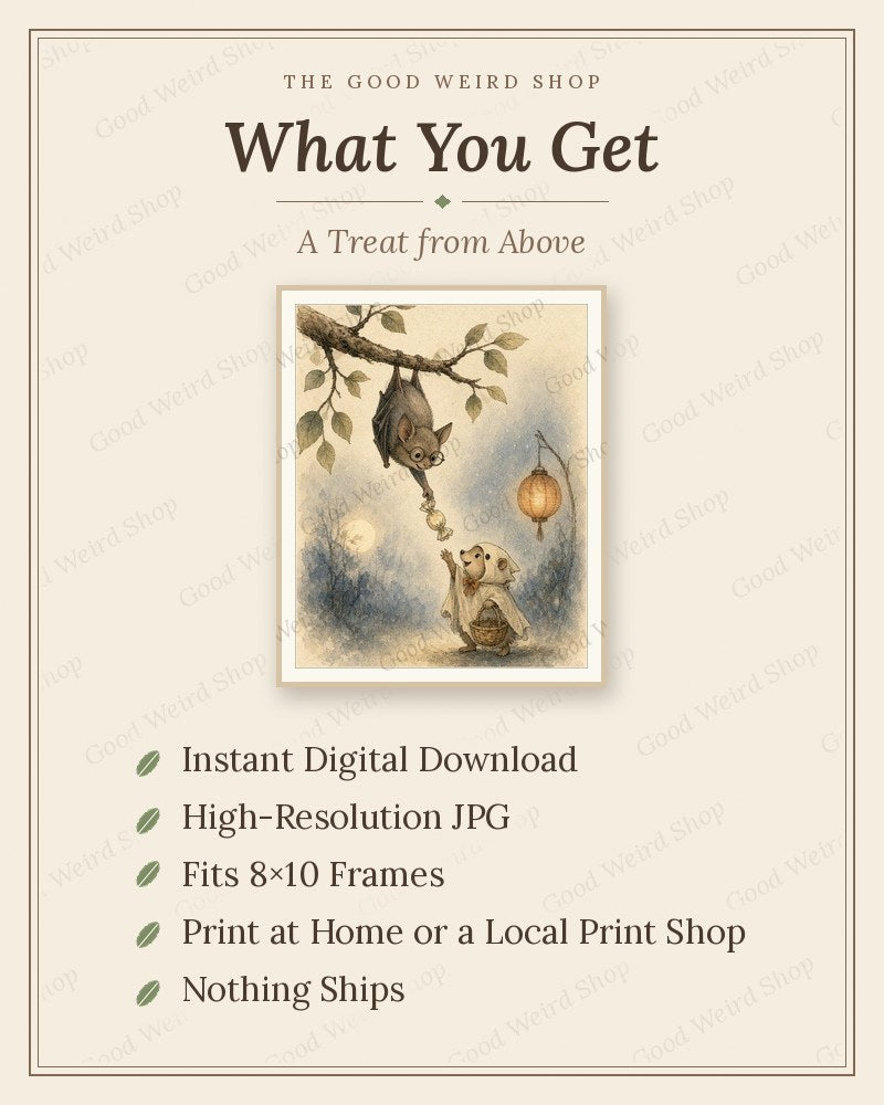 A Treat from Above, what you get: 8x10 printable digital download