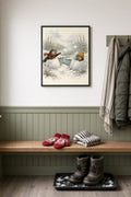 Snowball Season framed 8x10 digital illustration from The Good Weird Shop
