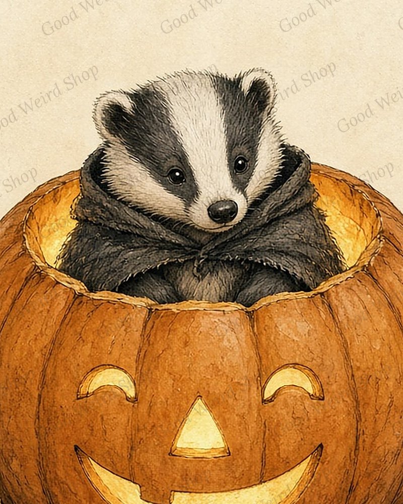 Snug as a Jack-o'-Lantern, close-up detail