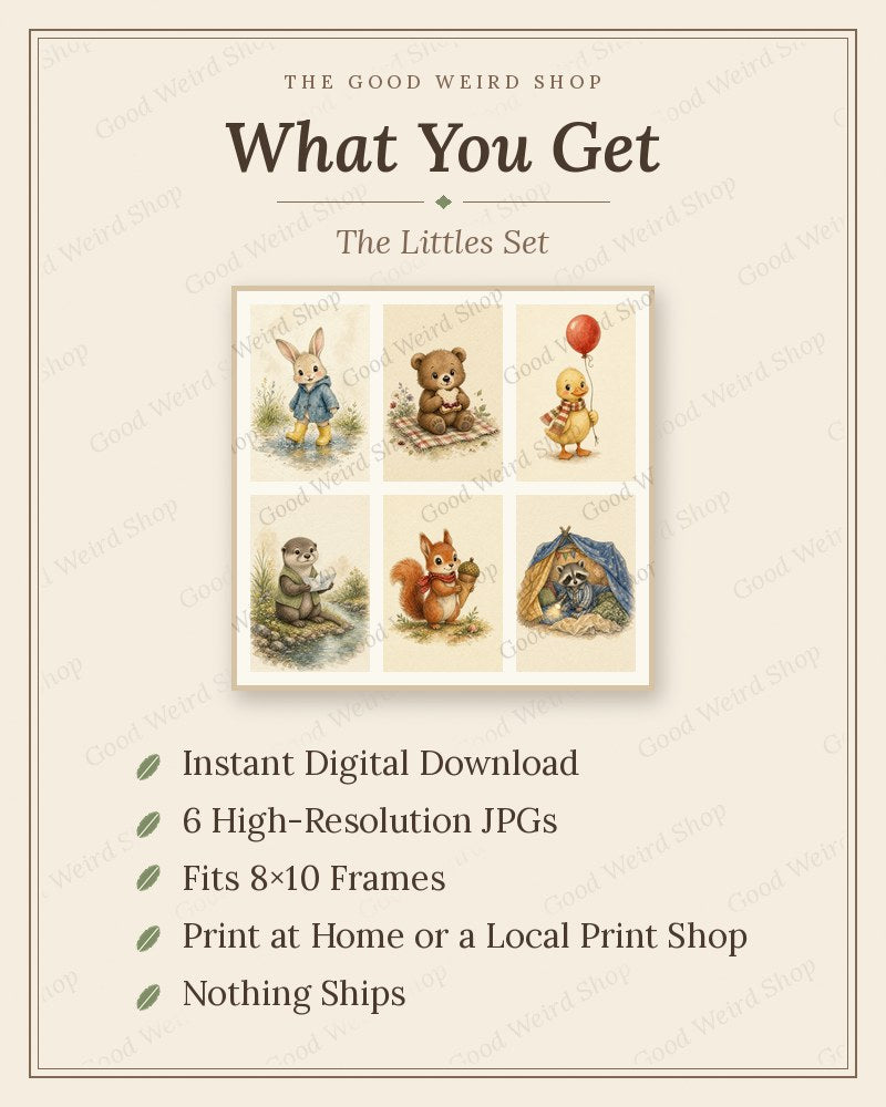 The Littles Set, what you get: 8x10 printable digital download