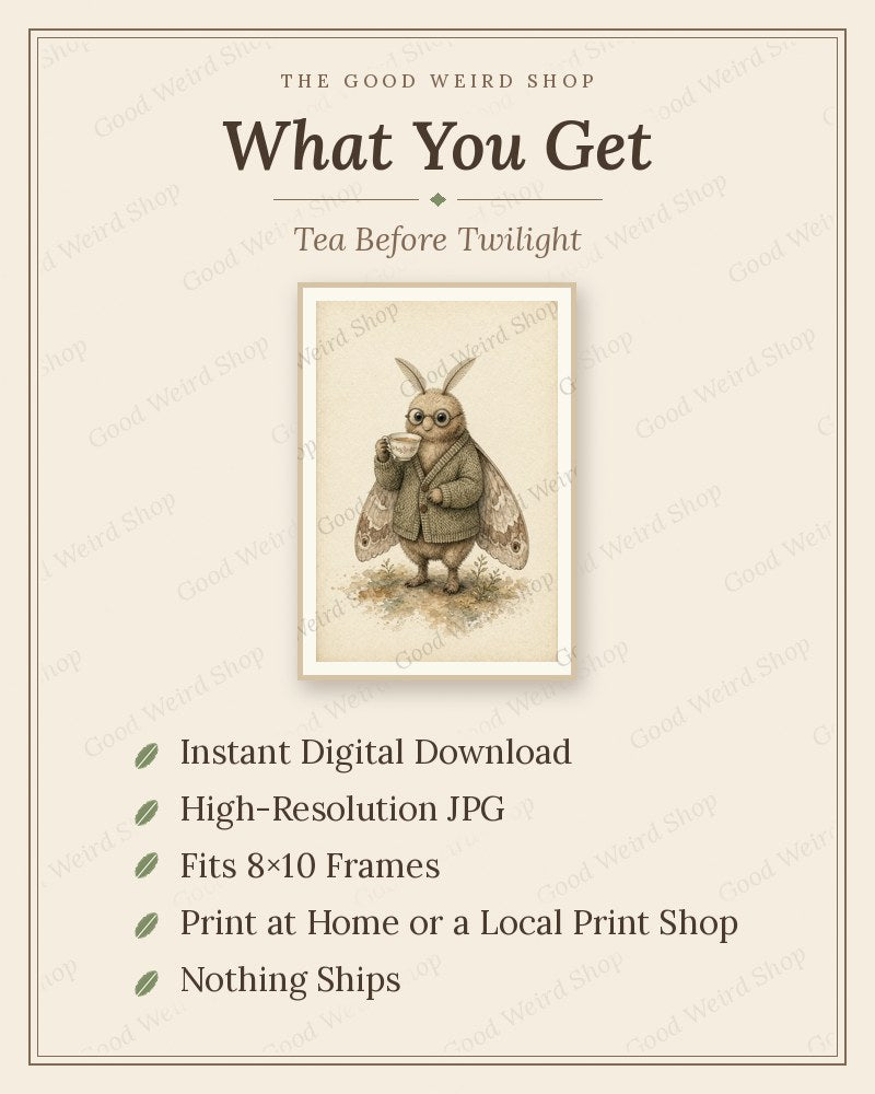 Tea Before Twilight, what you get: 8x10 printable digital download