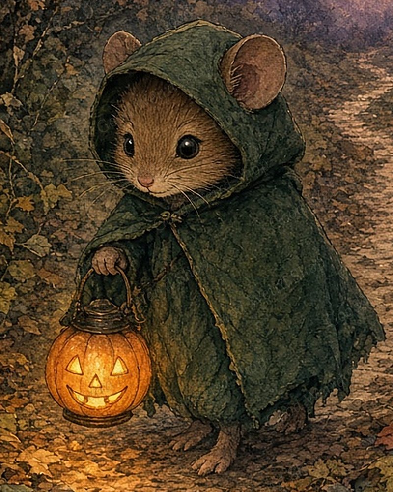 The Lantern Keeper, close-up detail