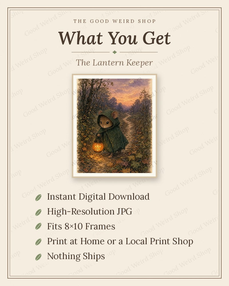 The Lantern Keeper, what you get: 8x10 printable digital download