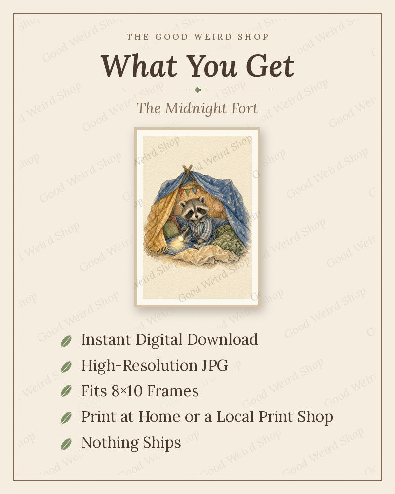 The Midnight Fort, what you get: 8x10 printable digital download