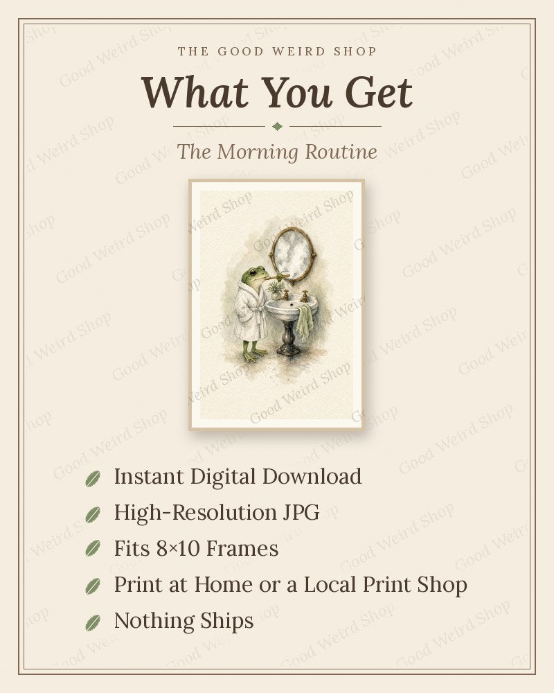 The Morning Routine, what you get: 8x10 printable digital download