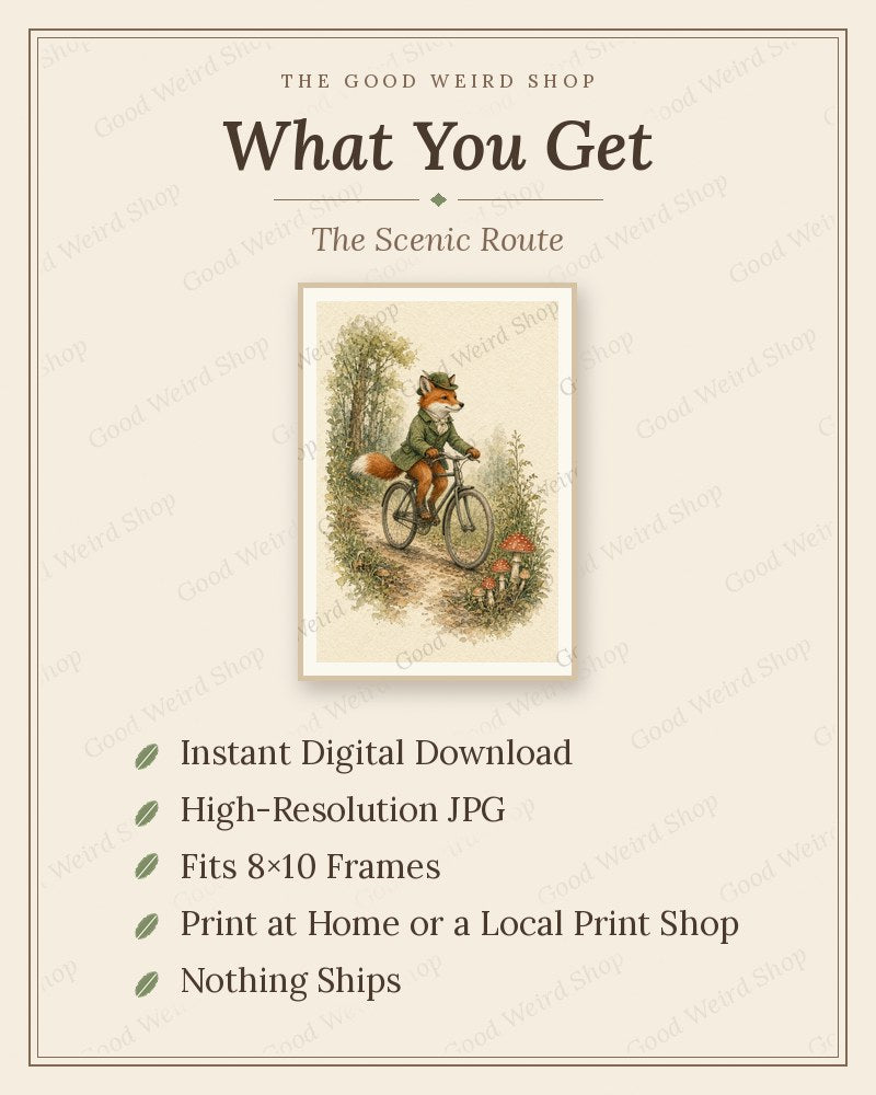 The Scenic Route, what you get: 8x10 printable digital download
