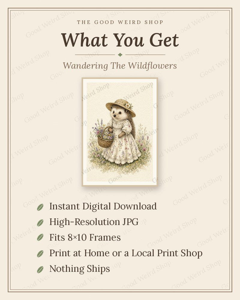 Wandering The Wildflowers, what you get: 8x10 printable digital download